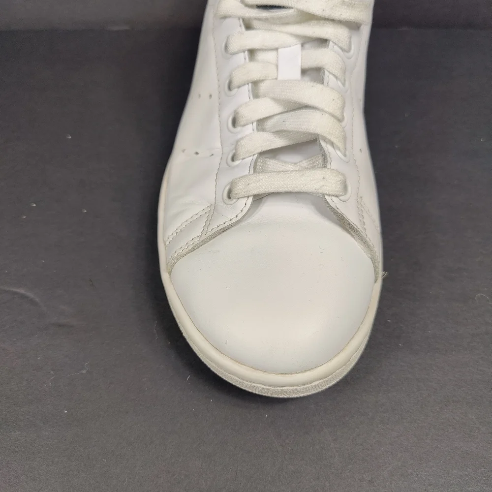 Adidas Men Stan Smith Round Toe Casual White Leather Sneaker Classic Shoe Sz 7.5